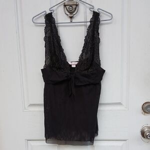 VICTORIAS SECRET Lace Cami Top Sz L